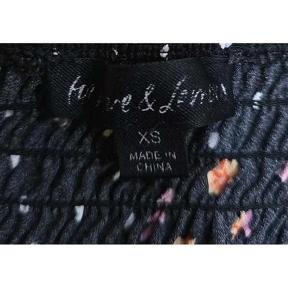 NWOT For love & Lemons black pink floral ruffle hem Camellia Mini Dress Medium - Picture 6 of 13